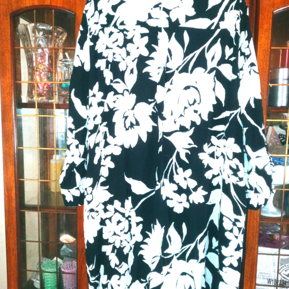 A VA V IV 4X Plus Size black and white dress !
